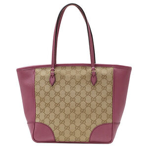 Gucci 1 Handbag Purple Pink Tote 3448 Bag GG Canvas